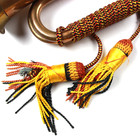 Vintage British Military Bugle Brass Copper Cord Rope Tassels Trumpet
