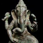Mini Dancing Ganesha Bronze Sculpture Figur Hindu Altar Statue Collectible 5 