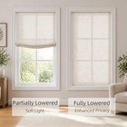 Light Filtering Cordless Relaxed Roman Shades Linen Blend Curved Window Blinds