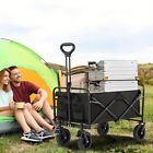 Homefla Foldable Travel Cart With All Terrain Wheels  Portable Large Capacity