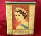 Orig  Antique  1953 Queen Elizabeth Ii Coronation Tin  Extra Historical Items 