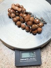 Natural Nice Bronze Fire Stone  -tassel- 33 Islamic Prayer Beads 90 Grams R