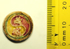 Mw31307 Thailand Siamese Porcelain Gambling Token   pee  Or  pi   - Fuang