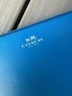 Coach Vibrant Blue Wallet Wristlet With Authentic Care Instructions For Women