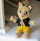 Antique Vintage Schuco Bigo Bello Koko Yes-no Mohair Cat