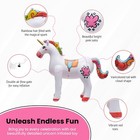 Life-size 40  Long Inflatable Unicorn Rainbow Party Decorations Jumbo