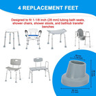 Shower Chair Leg Caps - Heavy Duty Replacement Feet For Shower Stools Bath Seat 