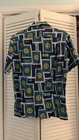 Vintage For Andrade Blue Hawaiian Button Up Aloha Shirt Honolulu 1960s M 7101