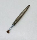 Antique 1950s Silver Plated Vanity Brush 4    Floral Art Decor Handle 3