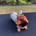 Dachshund Angel Dog Christmas Ornament Robert Stanley 5 l Blown Glass