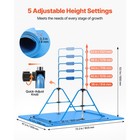Uimoso Folding Gymnastics Training Bar With Mat For Kids  140 Lbs Capacity  Blue