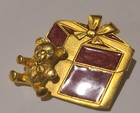 Gerry s Brooch Pin- Teddy Bear With Red Enamel Gift 