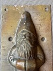 Antique 5 5    Solid Nickel Silver Santa Claus Chocolate Candy Mold - Hazleton Pa
