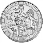 2010 Boy Scout Commemorative Silver Dollar Coin  box coa 