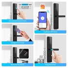 Tuya Smart Door Lock Fingerprint  Entry Door Lock With Handle With Cards