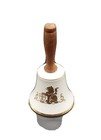 Danbury Mint Bell Pickard China Gold Lion Shield With Wooden Handle  vintage 