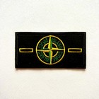 Stone Island    2 Buttons Patch Badge Black Logo Patch Compass