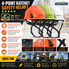 Rescue Safety Helmet Hard Hat 6 Point Ratchet Ansi Type I Class C Jorestech