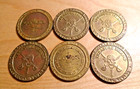 Collection Of Las Vegas Casino 1 Dollar Gaming Tokens
