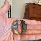 Sterling Sterling Silver Crescent Moon Brooch Pin Signed  No Stones