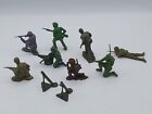 10 Vintage World War2  Toy Soldiers Military Figures Lot marx German Ft Navarone