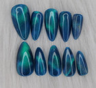 Blue Ocean Beach Wedding Vacation Holiday Cat Eye Salon Nails At Home Diy Nails