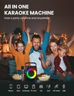 Karaoke Machine With 2 Wireless Microphones portable Bluetooth 5 1 Light  New