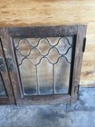 Antique Leaded Glass Doors Window Craftsman Home Architectural Salvage 22x18x1