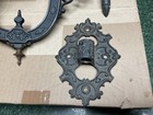 Antique Victorian Cast Iron Swing Arm Wall Sconce Oil Kerosene Lamp Holder