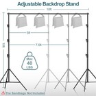 Fudesy Photo Video Studio 10 X 10ft Heavy Duty Adjustable Backdrop Stand back   