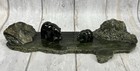 Vintage Alaskan Genuine Jade Bear Family Sculpture 14    Nephrite Salmon