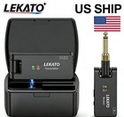 Lekato Wireless Guitar System With Charging Case 2 4ghz Transmitter Receiver Set
