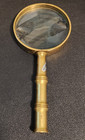 Vintage Taiwan Magnifying Glass Antique Brass Magnifier  Read Description