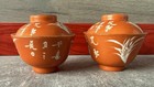 Antique Ca 18-19th Qianlong   Tongzhi Nian Zhi Marks Lidded Porcelain Bowls Rare