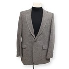 Imperial Vintage Tweed Mens Gray Patterned Wool Sport Coat Jacket Blazer 44 L