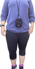 For Tcl Flip 3 - Around The Neck Or Waist Black Storage Case