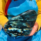 3 85lb Natural Gorgeous Labradorite Quartz Crystal Stone Specimen Healing