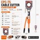 75mm Hydraulic Cable Cutter Heavy Duty 8 Ton Cu al   Armored Cable Cutting Tool