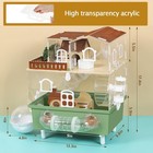 2 Tier Acrylic Hamster Enclosure With Hideout Wheel   Tunnels For Pet Mice House