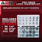 Abn Lock Washer 720-piece Assortment Kit     Metric   Sae Star   Split Washers
