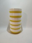 Vintage 1960 s Yellow   White Plastic Double Wall Cereal soup Bowls 5 d X 2 5  H