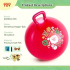 18 Inch Kids Hopper Ball With Handle Bouncy Sit-on Toy Indoor Outdoor Red
