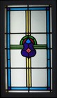 Abstract Large Old English Leaded Stained Glass Window 19 5  X 33 25 