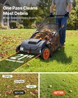 Vevor Lawn Sweeper Push Leaf Grass Collector 21  3 5 Cu  Ft  Capacity Adjustable