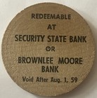 Vintage Wooden Nickel      1959 Lincoln Sesquicentennial Albert Lea Mn Bank Token