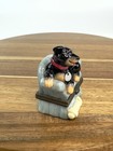 Phb Porcelain Hinged Trinket Box Rottweiler Dog In Chair