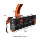 Titan Attachments 6 Ft Skid Steer Snow Blower  Quick Tach  Directional Chute