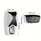 Wall-mounted Toothbrush   Toothpaste Holder Set With Automatic Dispenser And Cup
