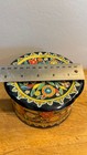 Daher Decorated Ware Floral Tin Made In England 60s   70s Round Lidded Box As Is