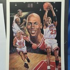 Michael Jordan Chicago Bulls Signed Nba Lithograph Print Poster W  Coa 1999